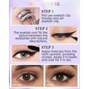 Burgundy Mascara Eyeliner Pen Kit, Waterproof Tube Mascara Eye Liner