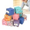 Baby Blocks Soft Silicone Baby Building Blocks Squeeze Toys for