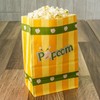 Popcorn Bags, 85 oz Capacity, Yellow Striped Design with Green