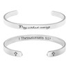 First Communion Gift Christian Bracelet Inspirational Scripture Engraved Jewelry Religious