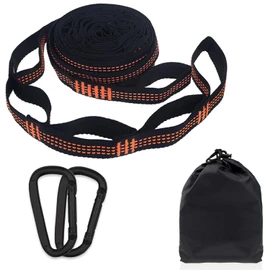 Pezlun Hammock Tree Straps Tree Swing Straps Kit Best 9.8 FT Holds 1320 LBS 14+1 Adjusting Ring Straps Suitable for All hammocks (Orange 9.8FT)