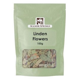Linden Flowers (Whole) – Loose Leaf Herbal Tea – 100g by Manor Springs