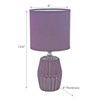 Ceramic Table Lamp with Shade Meridian Purple