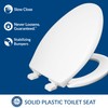 Mayfair Collins Slow Close Toilet Seat, Durable Plastic Seat with