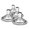 Nanobebe Nipples Baby Bottle Nipples, Silicone Nipple, Triple Vented, Ready
