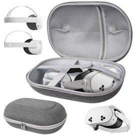 Olycism Carrying Bag Compatible with Meta Quest 3S Portable Travel Bag EVA Bag for Oculus Quest 3S Waterproof and Shockproof Protective Case for Quest 3S Handbag for Travel and Home Storage, d'Alene