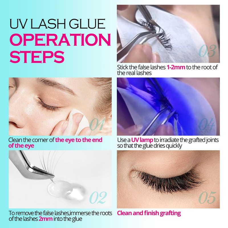 Eyelash Extension UV Eyelash Glue 1 Sec Quick Dry Strong