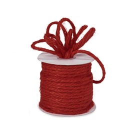 Red Heavy Duty Jute Twine - 1/8in. X 25 Yards Per Spool - 1 Spool