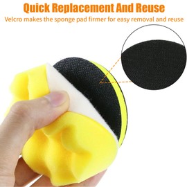 23 Stück Set Polierschwamm Pads, Auto Schwämme Polierpads, Polierset für Polieren, Schleifen, Wachsen, Winkelschleifer Polieraufsatz für Akkuschrauber, Poliermaschine, Polierauflage, Bohrmaschine