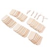 50pcs Wood Pieces DIY Natural Rustic Unfinished Wood with Hemp