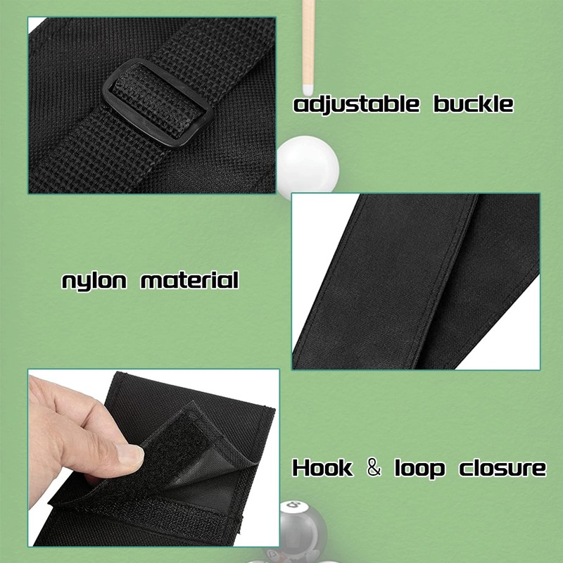 Snooker Cue Case with Adjustable Strap Hook and Loop Closure