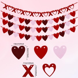 Garland Hearts, Love Flag Wedding Decoration, 4 Pieces Heart Decoration, Heart, Garland Wedding, Garland Birthday Girl, Love Decoration, Heart Garland, Heart Garland, Valentine's Day Banner,
