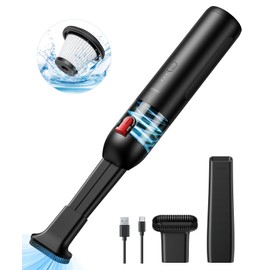 CAFELE [Upgraded Mini Car Vacuum Cordless for Easy & Quick Cleaning with 2 Speed, 6KPa Portable Vacuum Cleaner for Car Home Office, 7500mAH Rechargeable Battery Small Handheld Vacuum with Handy Grip