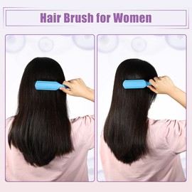 VOCOSTE Hair Brush, 9 Row Styling Brush for Women, Detangling Brush Travel Wet Hair Brush, for Curly Straight Wavy Hair, Barber Brush Tools, Blue Black