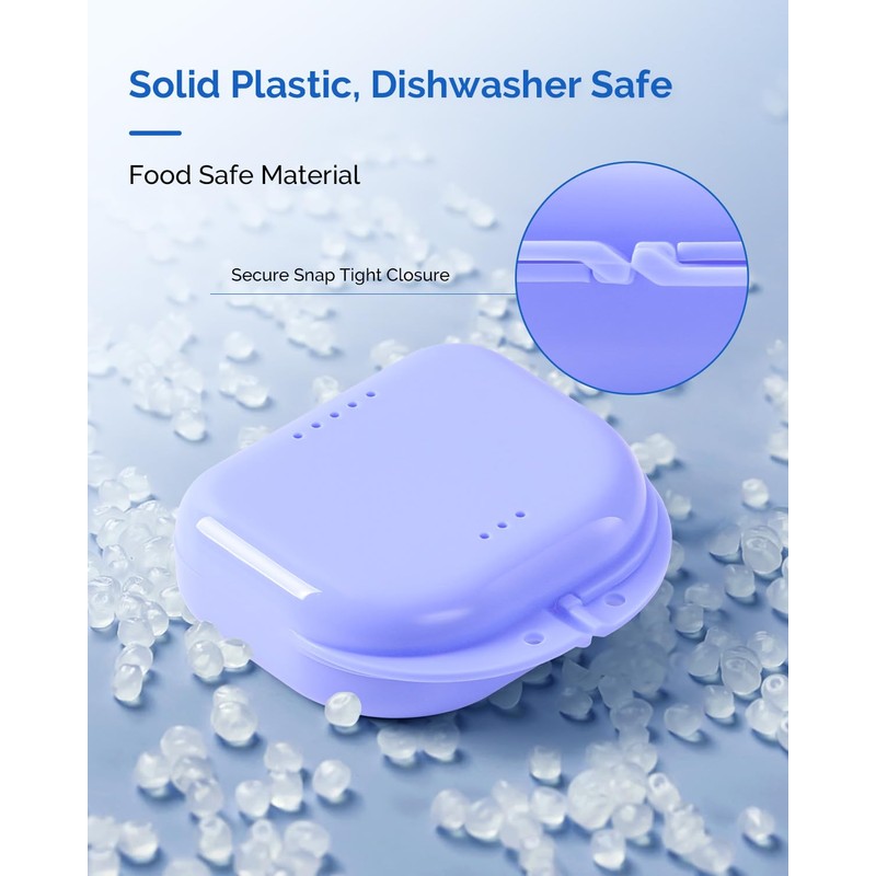 JMU Retainer Case with Vent Holes, Mouth Guard Case Dental