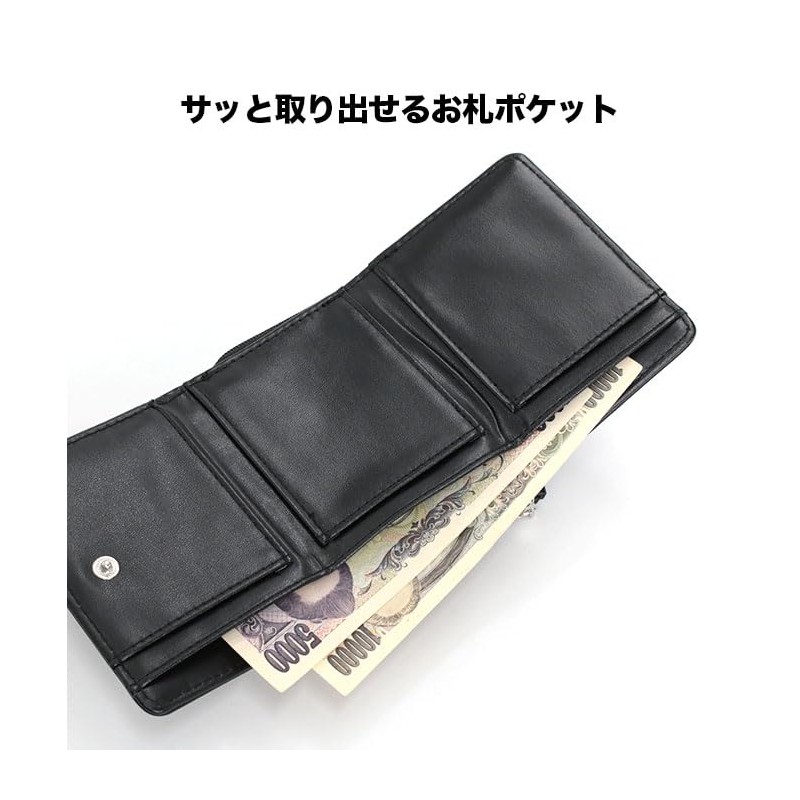 Bendibis BDW-8395 Wallet, Mini Wallet, Trifold, Synthetic Leather, Foil Print,