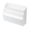 Yamazaki Tower 4496 Refrigerator Side Magnetic Storage Pocket, 3 Tiers,