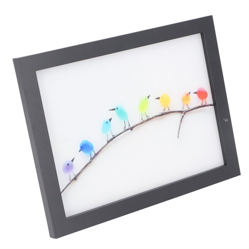 Sea Glass Rainbow Birds Wall Decor Seaglass Colourful Bird Art