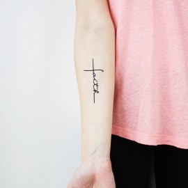 TattooIcon Faith Cross (Set of 2) - Faith Temporary Tattoo / Religious Tattoo Jesus