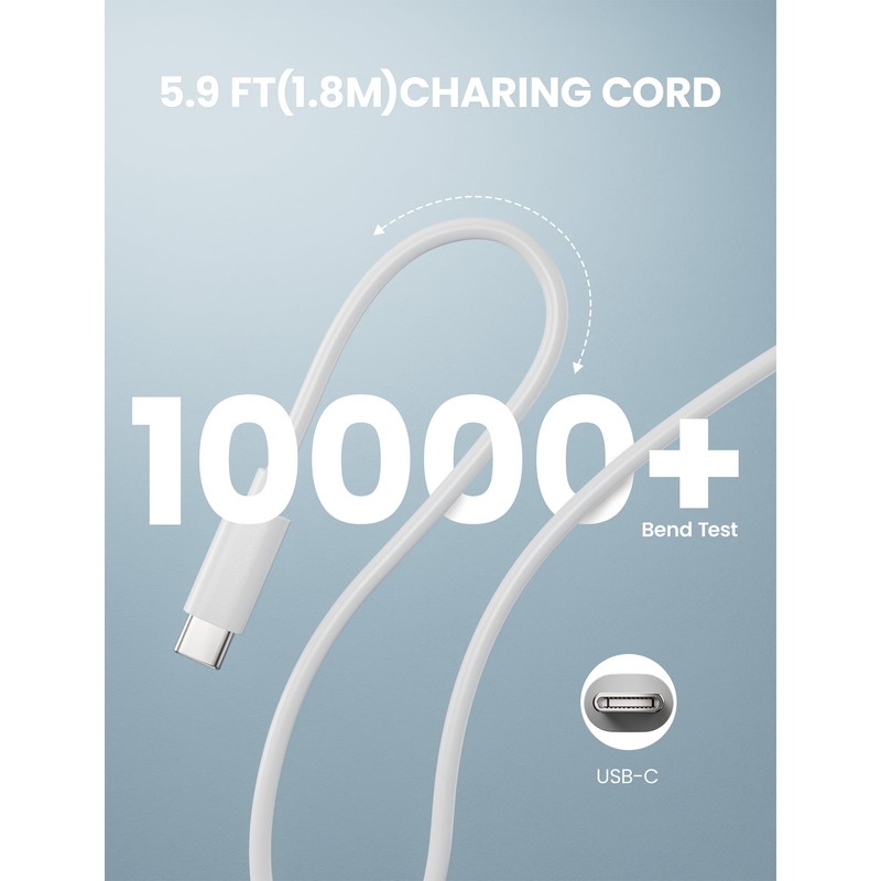 12V USB-C AC/DC Adapter Compatible with 8’’,8.5’’,10’’ Wall Fan, USB