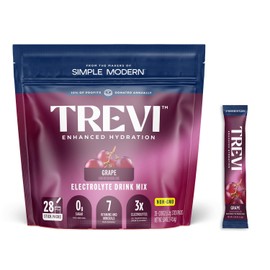 TREVI™ Sugar Free Electrolytes - Drink Mix Hydration Powder Packets - 28 Count - Grape