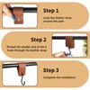 VARKAGE S Hooks Black with Leather Loop, Pack of 9