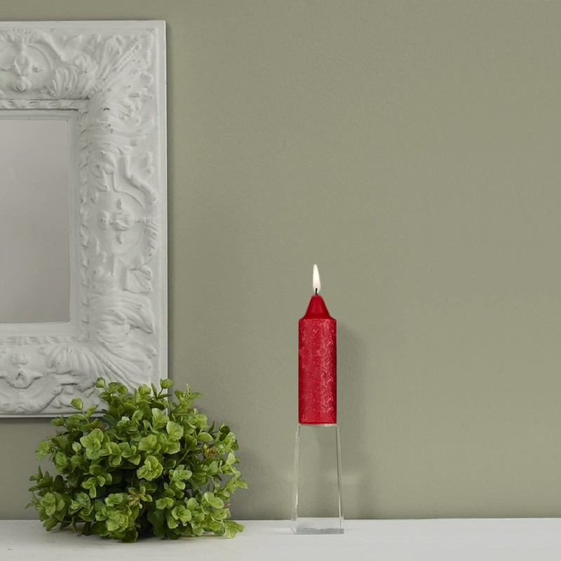 Root Candles Unscented Timberline Collenette 5-Inch Dinner Candles, 8-Count, Red