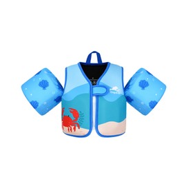 Gogokids Floatation Ring Kids Life Jacket Arm Ring Kids Swimming Vest, Floating Vest, Toddler, 2-6 Years Old, Baby, Swimming Practice, Water Play, Beach Bathing, Convenient, Lightweight, Small