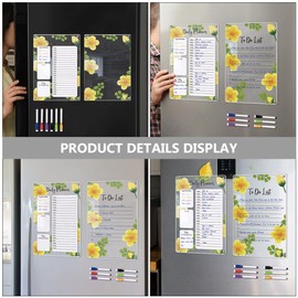 Operitacx 1 message board to do list checklist board memo checklist board flower board kitchen dry erase board erasable white boards acrylic board dry erase meal grace