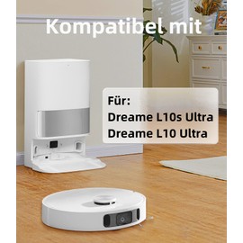Alloytool 18 St??ck Zubeh?r f??r Dreame L10s / L10 Ultra / L10 Prime Saugroboter mit 1 Hauptb??rste 6 Wischt??cher 4 Filter 6 Seitenb??rsten 1 Reinigungsb??rste