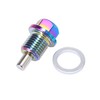 X AUTOHAUX 2 Set M14x1.5 Multicolor Magnetic Oil Drain Plug