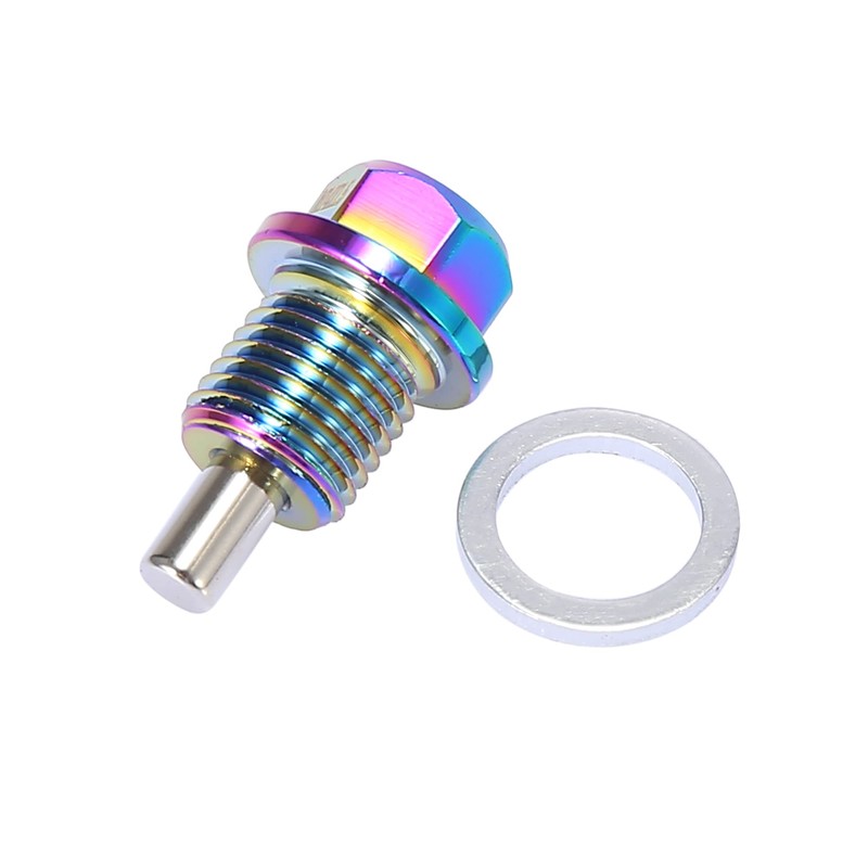 X AUTOHAUX 2 Set M14x1.5 Multicolor Magnetic Oil Drain Plug
