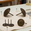 Amanaote Metal 1” Diameter Antique Brass Hardware Upholstery Clavos Decorative