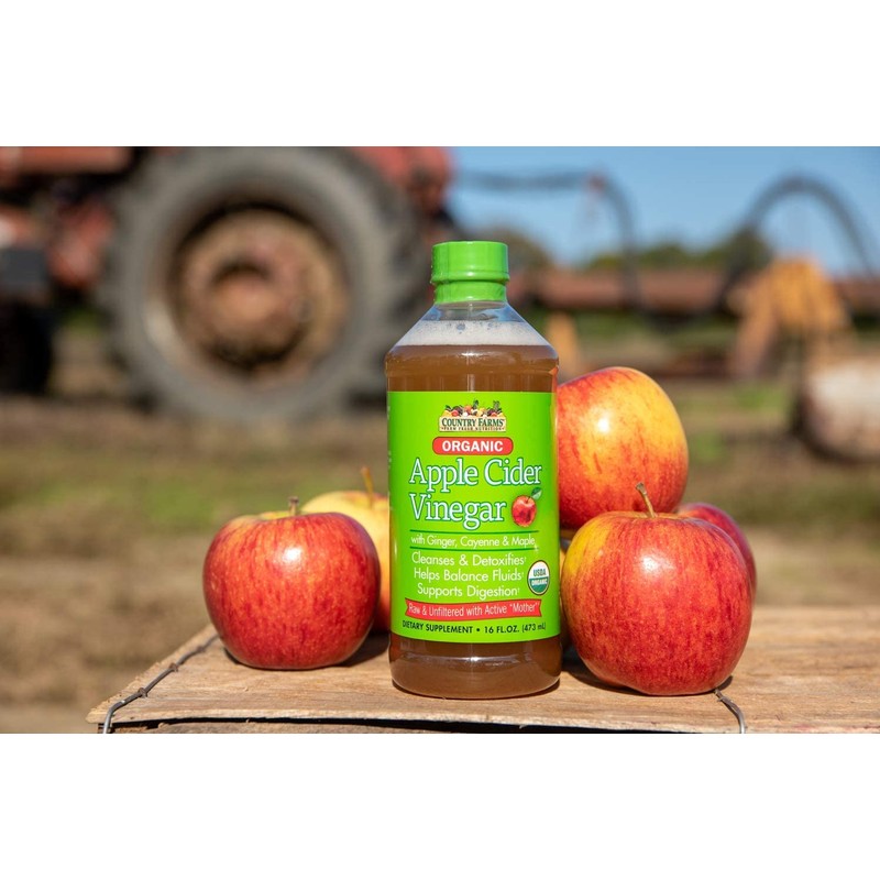 Country Farms Organic Apple Cider Vinegar With Ginger, Cayenne &