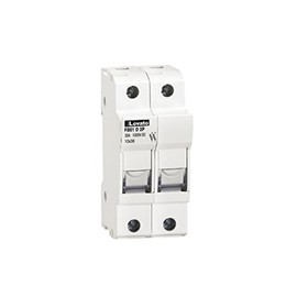 Lovato Electric FB01D2P Fuse Holder Ul Certified For Photovoltaic Applications, For 10X38Mm Fuses. 32A Rated Current At 1000Vdc, 2P. Without Status Indicator. 2 Modules