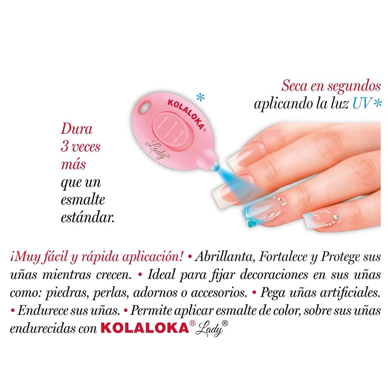 Kola Loka Lady - Pegamento Instantáneo para Uñas con Aplicador