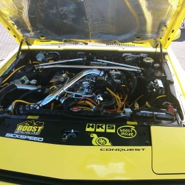 MotoCam360 Mitsubishi Starion Conquest radiator cooling plate air diversion panel - Motocam