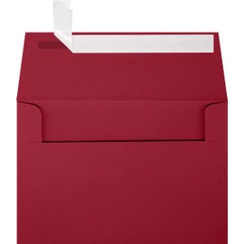 LUXPaper A4 Invitation Envelopes for 4 x 6 Cards in 80 lb. Garnet, Printable Envelopes for Invitations, 50 Pack, Envelope Size 4 1/4 x 6 1/4 (Red)