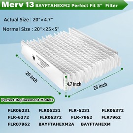 2 Packs, BAYFTAHEXM2 MERV 13 Air Filter Compatible with Trane 20"x 25"x 5"BAYFTAHEXM2 Perfect Fit 5 Filter,BAYFTAHEXM2 Perfect Fit 5 Air Filter Replacement for Trane Furnace Filters