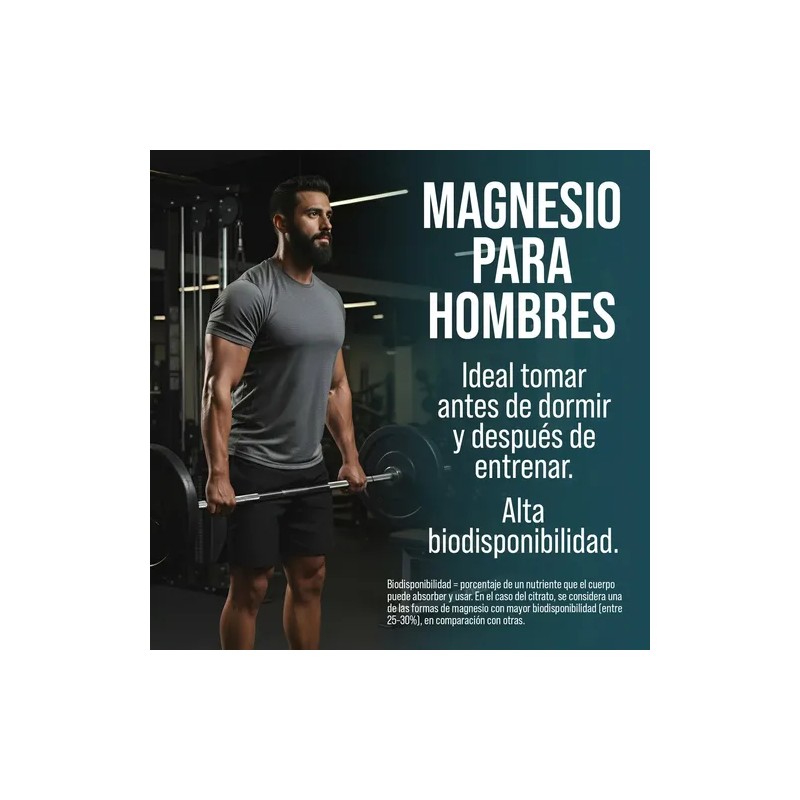 Citrato de Magnesio Tawr Elements para Hombres, Suplemento en Cápsulas