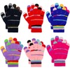 QKURT Kids Gloves, 6 Pairs Toddler Knitted Gloves Full Finger