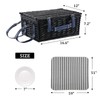 HYBDAMAI Wicker Picnic Basket for 4 with Waterproof Picnic Blanket