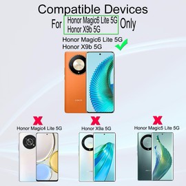 Ibywind 2 Pcs Screen Protector For Honor Magic 6 Lite 5G/Honor X9b 5G 6.78"(Not For Honor Magic4 Lite/Magic5 Lite/Honor X9a),Flexible TPU Film,With 1Pc Camera Lens Protector,1Pc Back Film,Bubble Free