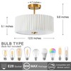 Bargeni Semi Flush Mount Ceiling Light Fixture,12.5 inch Drum Flush