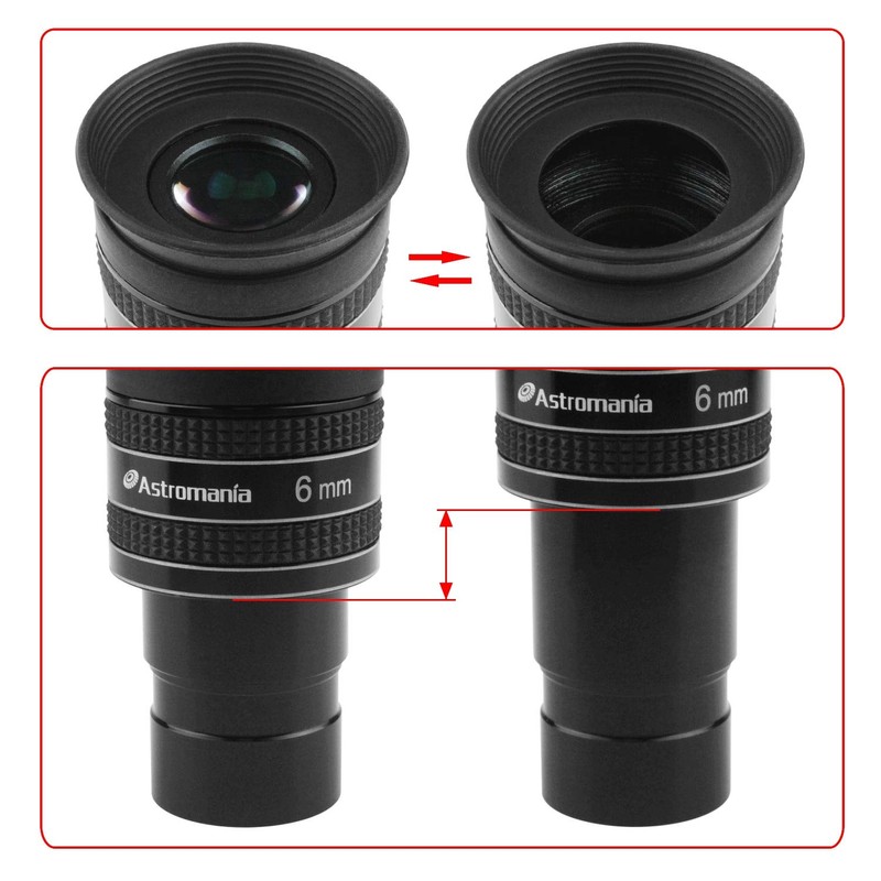 Astromania 1.25" 6mm 58-Degree Planetary II Eyepiece for Telescope