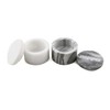 Thirstystone White & Black Marble Pinch Pots with Etched Lids,