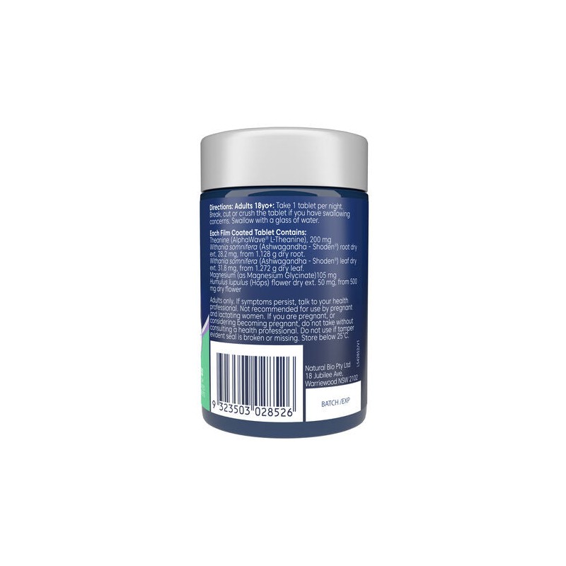 Bioglan L-Theanine PM Calm + Sleep 50 Capsules