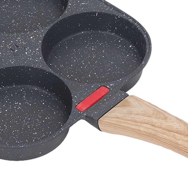 Egg Frying Pan Heat Sensitive Silicone Aluminium Pancake Frying Pan
