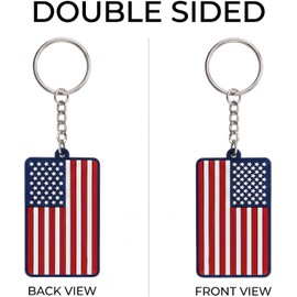 Great 1 Products PVC American Flag Keychain
