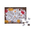 puzzleYOU: Jigsaw Puzzle 100 Pieces "Merry Christmas: Flour Text with